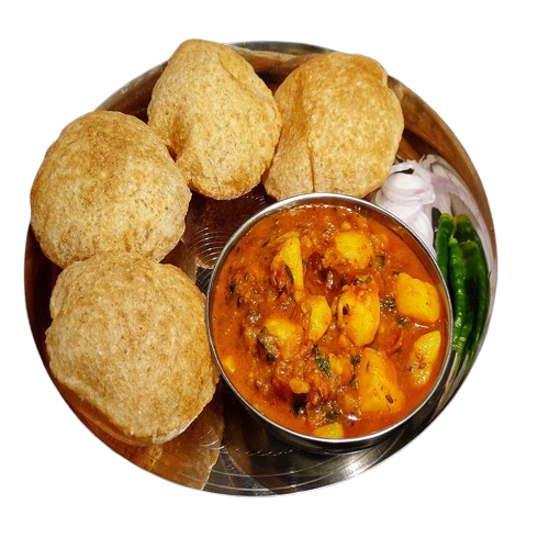 aloo sabji and puri removebg preview